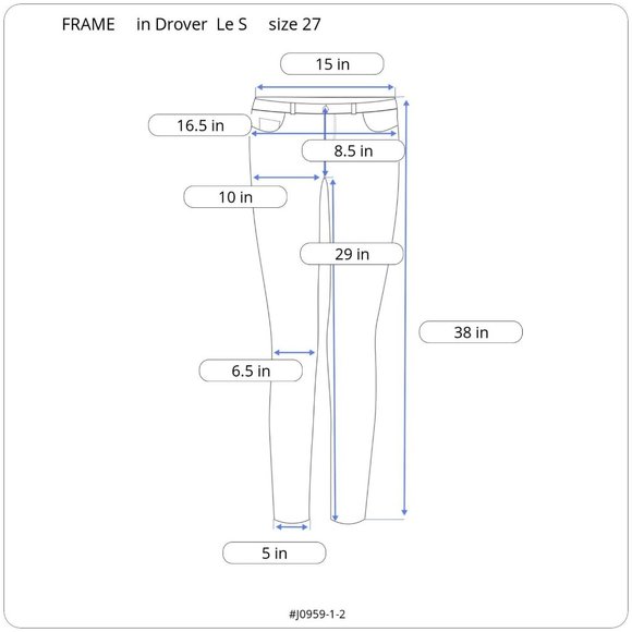 FRAME Jeans in‎ Drover  Le Skinny de Jeanne Slit-Hem Women size 27 - Picture 9 of 9